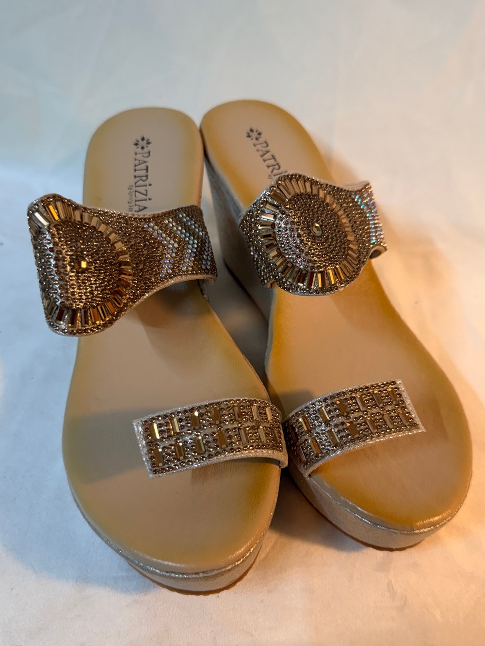 Patrizia by Spring Step Heena Gold Wedge Sandals Size 41